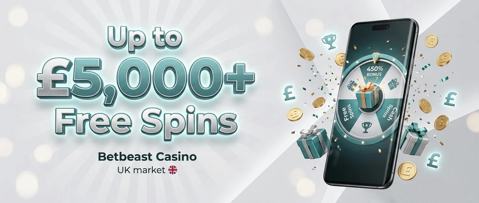 Up to £5,000+ Free Spins